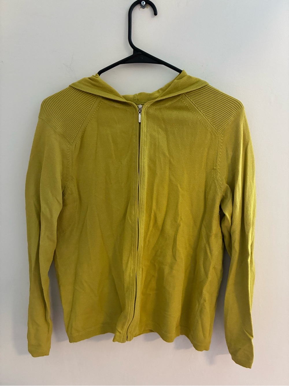 Chico’s Chartreuse Full Zip Cardigan